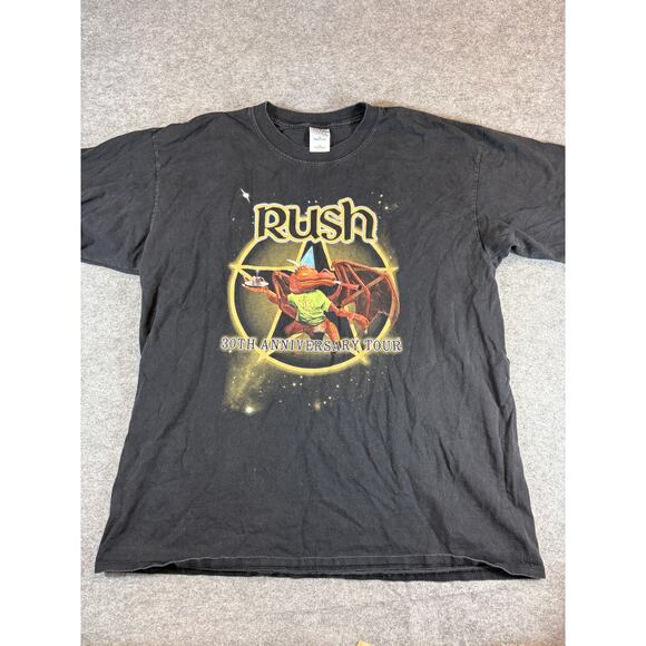 Vintage Y2K 2004 Rush 30th Anniversary Tour T-shirt Mens XL Star Dragon Concert - Picture 1 of 7